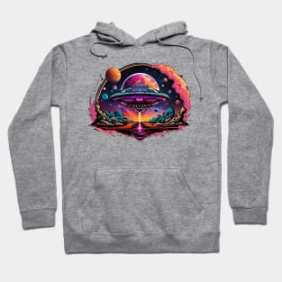 Alien Spaceship Taking Off Hoodie